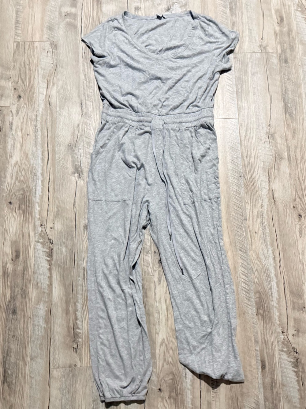 American Eagle Outfitters Heather Gray Lightweight Jumpsuit